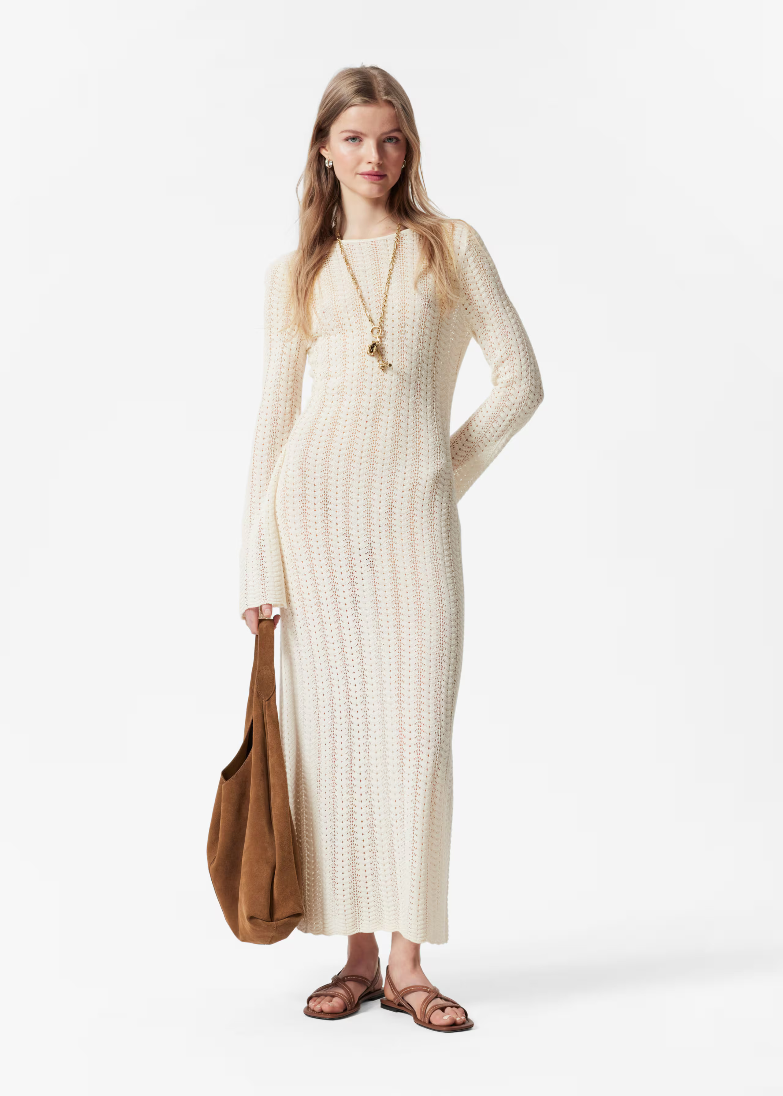 Pointelle-Knit Midi Dress | & Other Stories UK