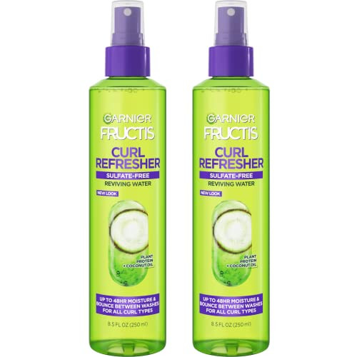 Garnier Fructis Curl Refresher Reviving Water Spray, Sulfate Free, 8.5 Fl Oz, 2 Count (Packaging May Vary) | Amazon (US)