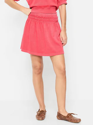 Smocked-Waist Mini Skirt | Old Navy (US)
