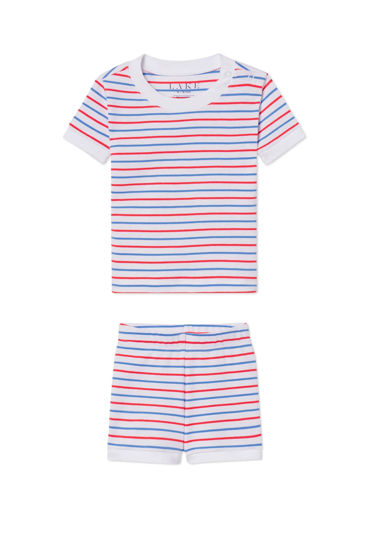 Baby Shorts Set in Americana Stripe | Lake Pajamas