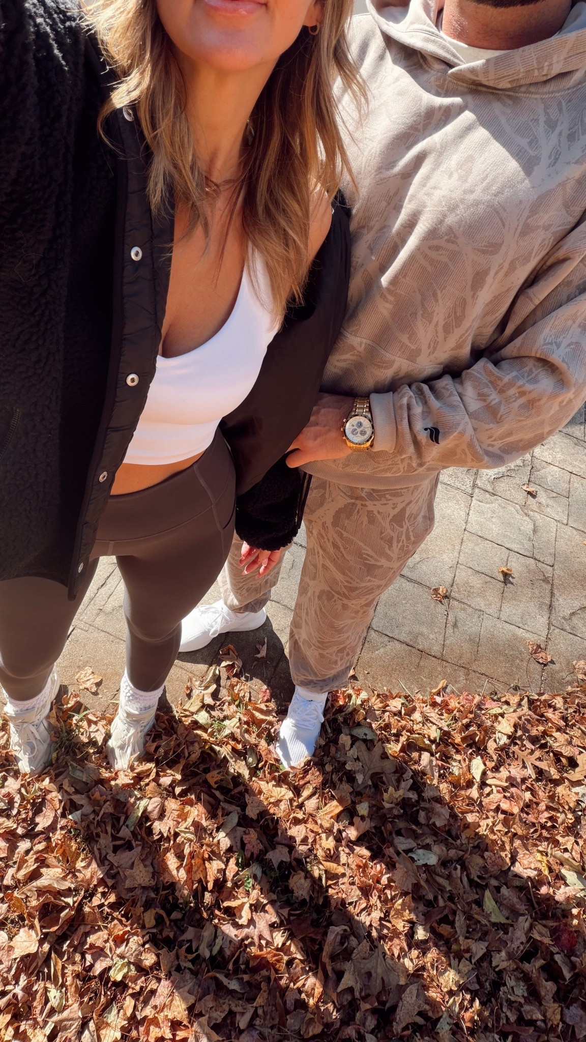 today’s ootd! comfy sets + activewear! size M jacket (runs big, size down), size S top, size M leggings. on him: size L in everything! @fabletics #fableticspartner 

#LTKGiftGuide #LTKActive #LTKStyleTip