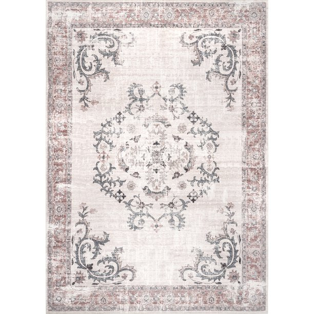 nuLOOM Layna Machine Washable Distressed Vintage Area Rug - Walmart.com | Walmart (US)