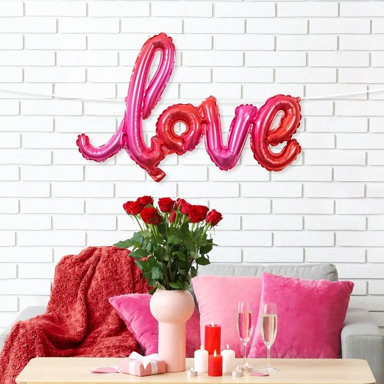 Valentine's Day Love Balloon 26" x 16" - Way to Celebrate - Walmart.com | Walmart (US)