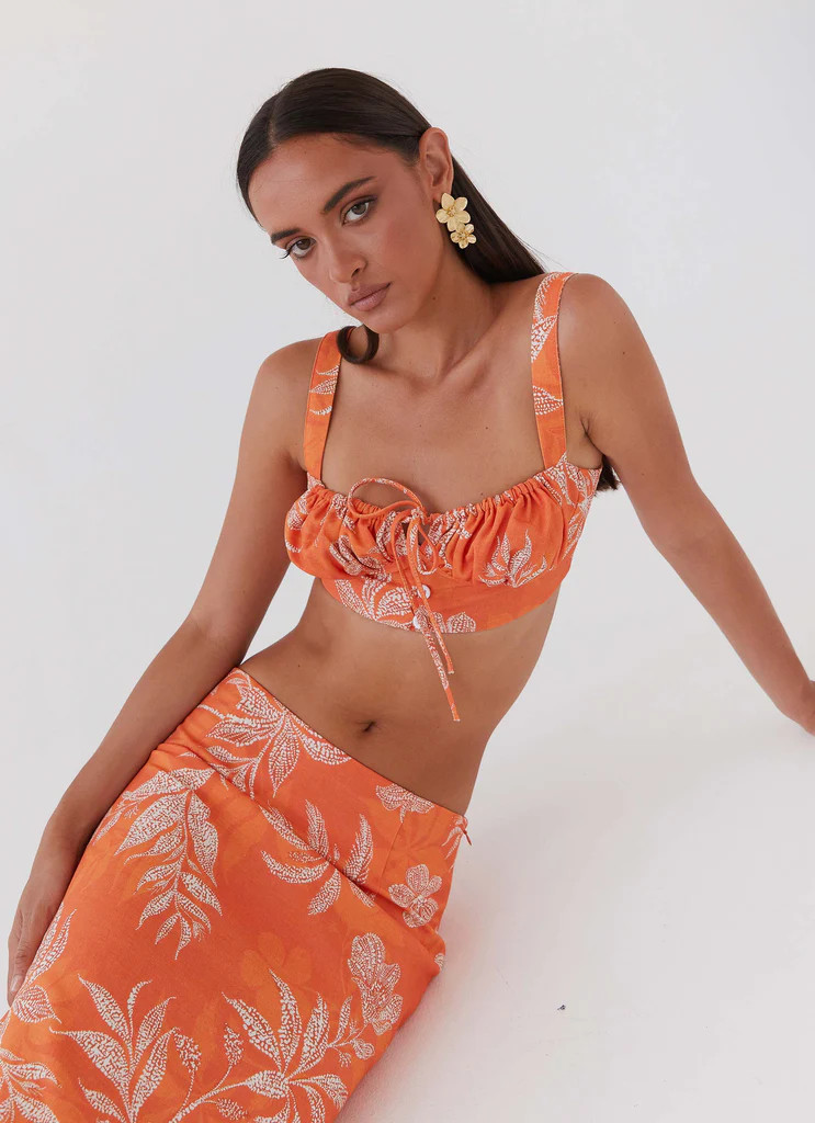 Love From Cabo Linen Top - Tropic Sunset | Peppermayo (Global)