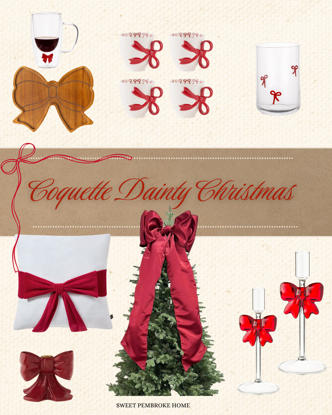  Dainty Coquette Christmas 🎀 Red Bows, Candlesticks & Cozy Holiday Charm

If you love dainty, girly holiday decor — this one’s for you! 💕✨ The Red Bow Christmas trend is everywhere this year, and it’s giving coquette meets classic Christmas magic. From red bow toppers to mugs, cups, pillows, and candlesticks, these pieces are perfect for creating a sweet and elegant holiday tablescape or adding a touch of charm around your home.

Think vintage-inspired meets timeless holiday sparkle — the perfect blend of cozy, classy, and oh-so-pretty. 🎀❤️

All from Walmart, and totally looks for less — because style doesn’t have to break the budget!
Tap to shop these Dainty Red Bow Christmas favorites before they’re gone — this year’s it-girl holiday decor won’t stay in stock long! ✨


#RedBowChristmas #CoquetteChristmas #HolidayTimeAtWalmart #ChristmasTablescape #GirlyChristmasDecor #HolidayLooksForLess #Christmas2025 #DaintyHolidayVibes

 

#LTKHome #LTKSeasonal #LTKFindsUnder50
