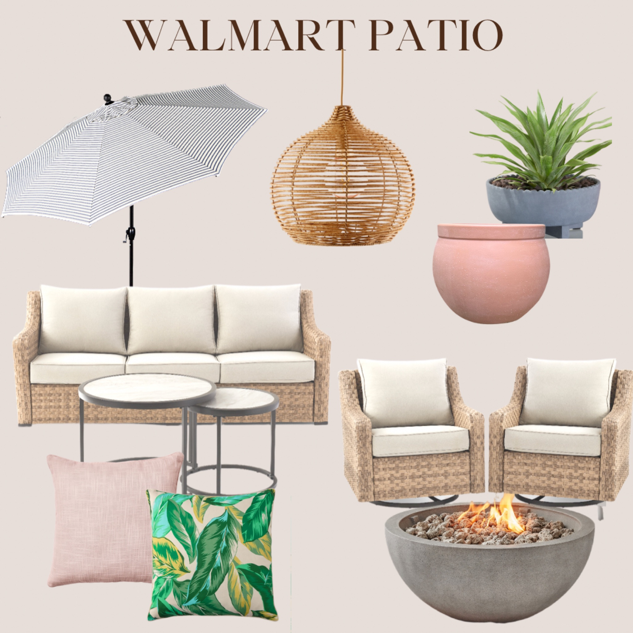 The most popular Walmart patio set is on sale and in stock right now!

Boho patio decor, rattan furniture, outdoor furniture, beige outdoor furniture, neutral patio, tropical patio, fire pit, concrete fire pit, solar lighting, outdoor lighting, patio umbrella, pink, Walmart patio, outdoor styling

#LTKSale 

#LTKSeasonal #LTKsalealert #LTKhome