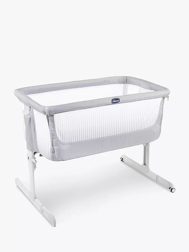 Chicco Next 2 Me Air Bedside Crib, Stone | John Lewis (UK)