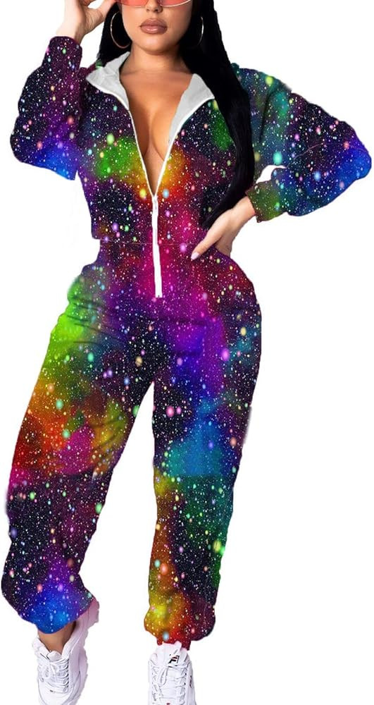 EOSIEDUR Women's Pullover Hoodies Jumpsuit Zipper Jacket Windbreaker Elastic Waistband Pants One ... | Amazon (US)