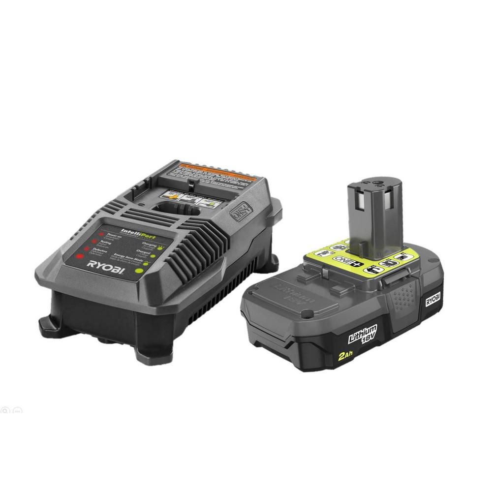 18-Volt ONE+ Lithium-Ion 2.0 Ah Battery and Dual Chemistry IntelliPort Charger Kit | The Home Depot