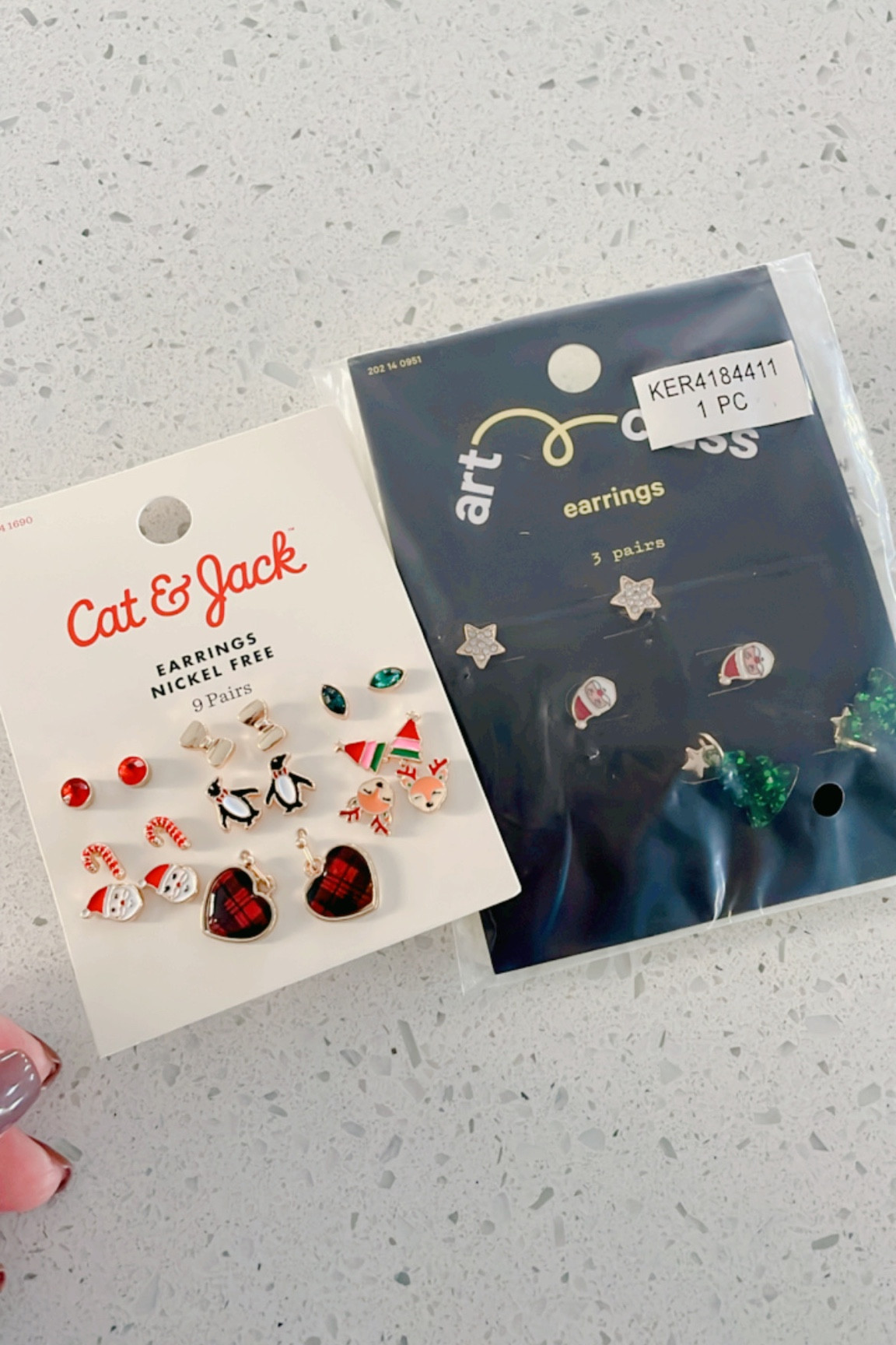 Girls Christmas earrings 
