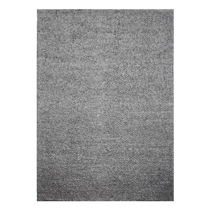 (B771) Gravel Grey Textured Area Rug, 5x7 | At Home