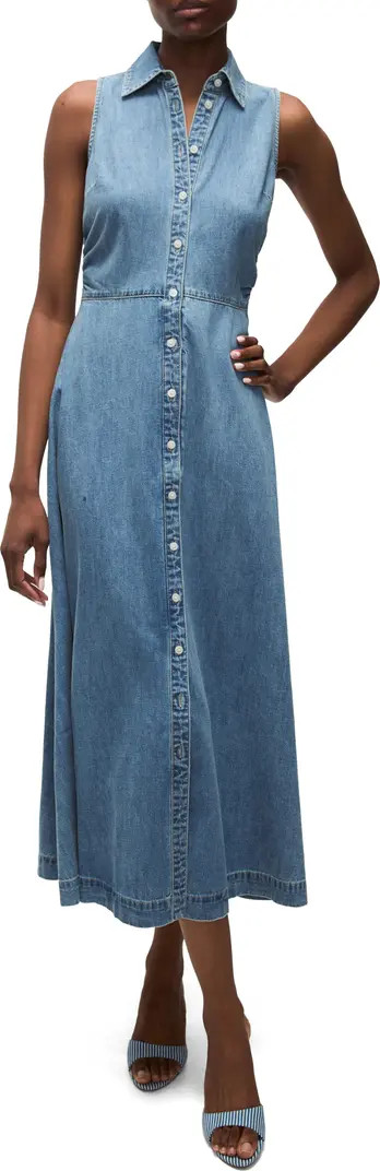Fuller Sleeveless Denim Midi Shirtdress | Nordstrom Rack