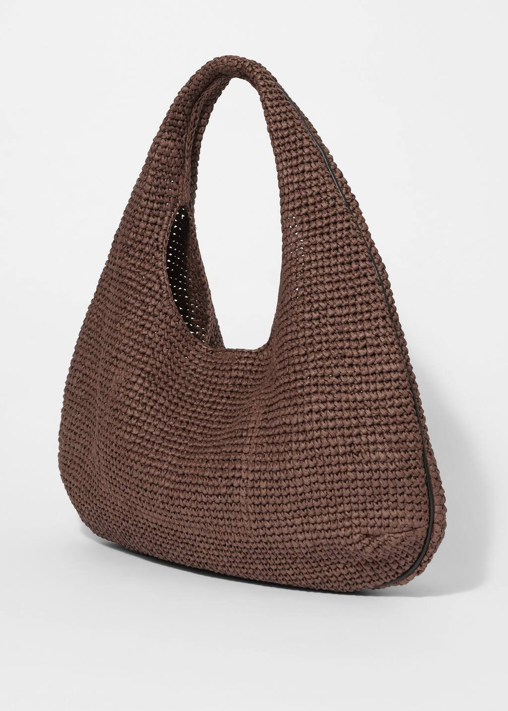 This shoulder bag is crafted from woven paper straw and features delicate leather piping around t... | & Other Stories - US