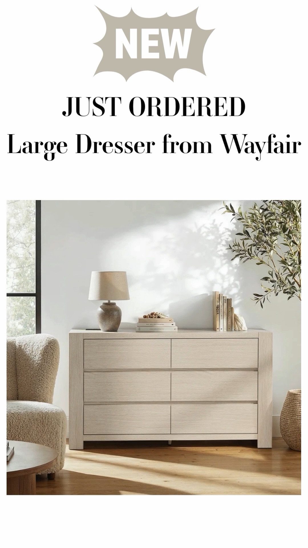 New Large Dresser from Wayfair! Just Purchased! 🤍I just ordered this dresser and I’m so excited to add it to my new space. I love pieces that work hard and look chic, and this one checks all the boxes. The light oak finish feels clean, timeless, and elevated—exactly the kind of classic piece I shop for when I want something that won’t feel dated next year.

It has six deep drawers, which means everything is finally going to have a proper home, and I love that it’s built to feel solid and substantial—not flimsy or temporary. The minimalist, handle-free design is perfect for a polished, modern look that still feels warm and versatile.

The built-in charging station is such a smart bonus and will make everyday life easier once it’s styled and in place. This is the kind of furniture buy I feel confident about—functional, refined, and meant to last.

If shopping Presidents Day furniture sales is as fun for you as it is for me… definitely check out Wayfair! Wayfair has some great deals right now. Shop while it’s on sale for Presidents’ Day  🤍

LTK Day in My Life! Screenshots and recordings from my phone. Video of the dresser from the product page :) LTK home finds LTK seasonal home refresh and LTK sale alert!

#LTKHome #LTKdayinmylife #LTKSaleAlert