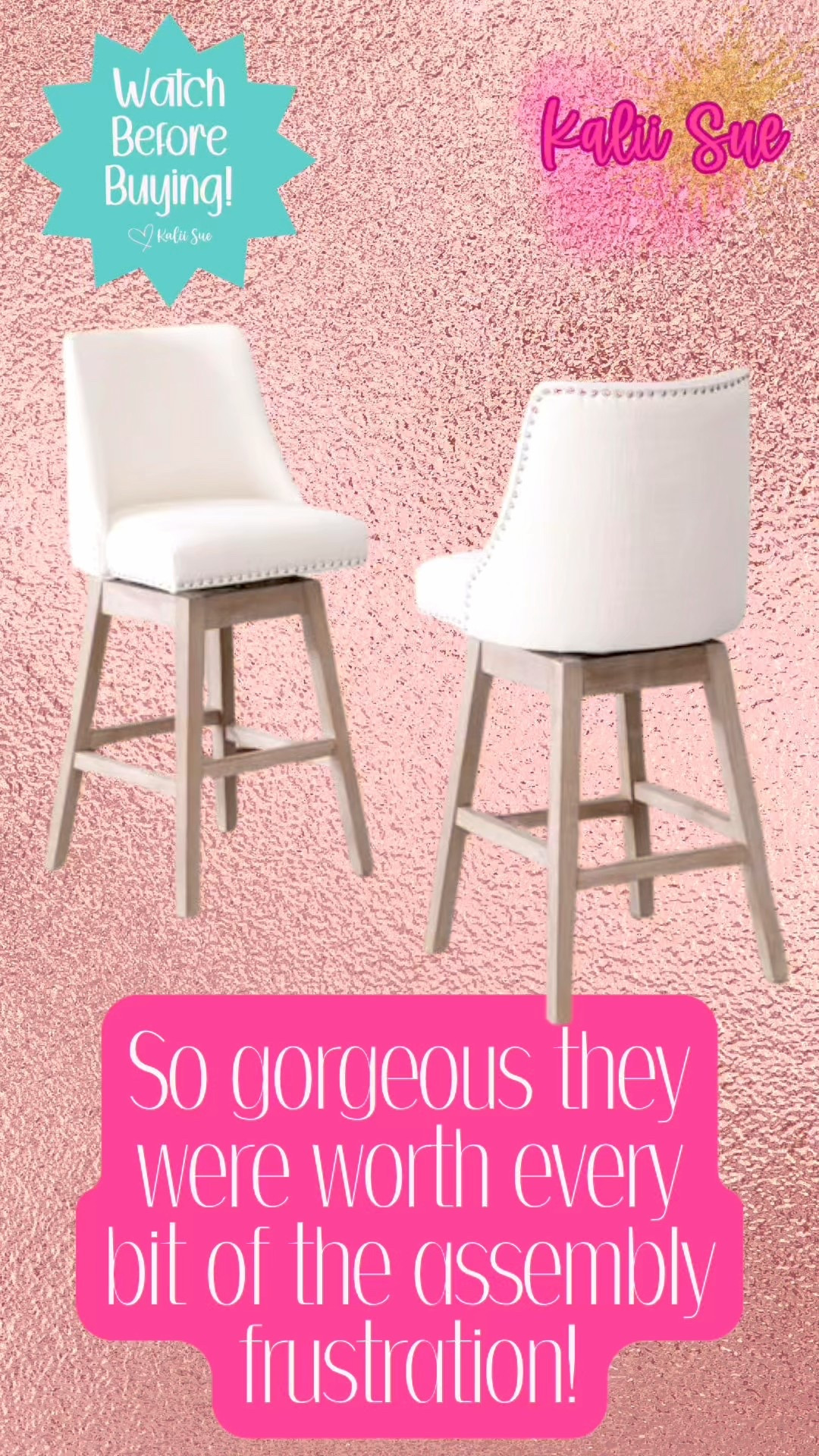 Let’s just say these bar stools tested *every ounce* of my patience during assembly 😅 — between missing hardware, a couple trips to the store, and back-and-forths with the company, they weren’t exactly a breeze to put together…

**BUT.**

Once they were finally assembled? ✨ Worth. Every. Struggle. ✨

They’re absolutely stunning in person — the cream linen, the swivel seat, the wood legs — everything feels high-end and cozy without being too fussy. And yes, they’re *actually comfortable* (rare for bar stools, right?).

💫 360° swivel seat = easy convos around the island

🪵 Solid wood legs + comfy padded seat

📐 Counter height (27.5") — perfect for kitchen islands or breakfast bars

🎨 Classic, neutral tone that fits any style

🧱 Sturdy enough to feel solid and supportive — no wobbles here

So, would I recommend them? If you’re up for a little DIY drama and want a gorgeous end result: **absolutely yes**. Just maybe grab some wood glue and patience first. 😅🪛

#BarStools #KitchenIslandStyle #HomeDecorFinds #NeutralHomeVibes #SwivelStools #FurnitureReview #RealHomeReview #InteriorStyle #CounterStools #ModernFarmhouseDecor #ComfyAndChic #HomeTruths

#LTKOver40 #LTKHome #LTKFamily