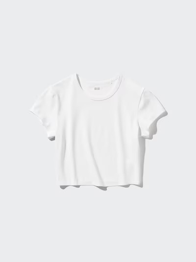 Ultra Stretch AIRism Cropped T-Shirt | UNIQLO (US)