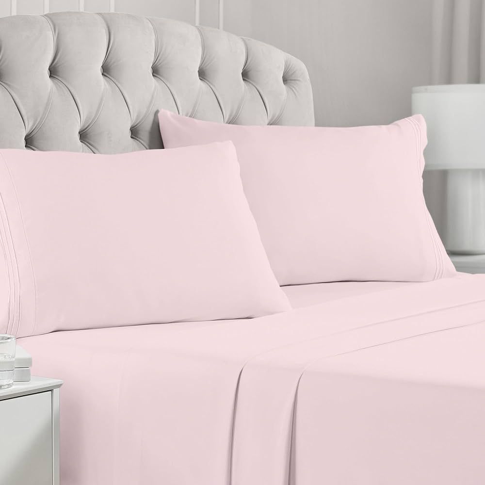 Mellanni Queen Sheets Set - 4 Piece Iconic Collection Bedding Sheets & Pillowcases - Luxury, Extr... | Amazon (US)