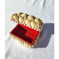 Antique Handmade Sea Shell Jewelry Box/Vintage Beach Decorative White Romantic Storage | Etsy (US)