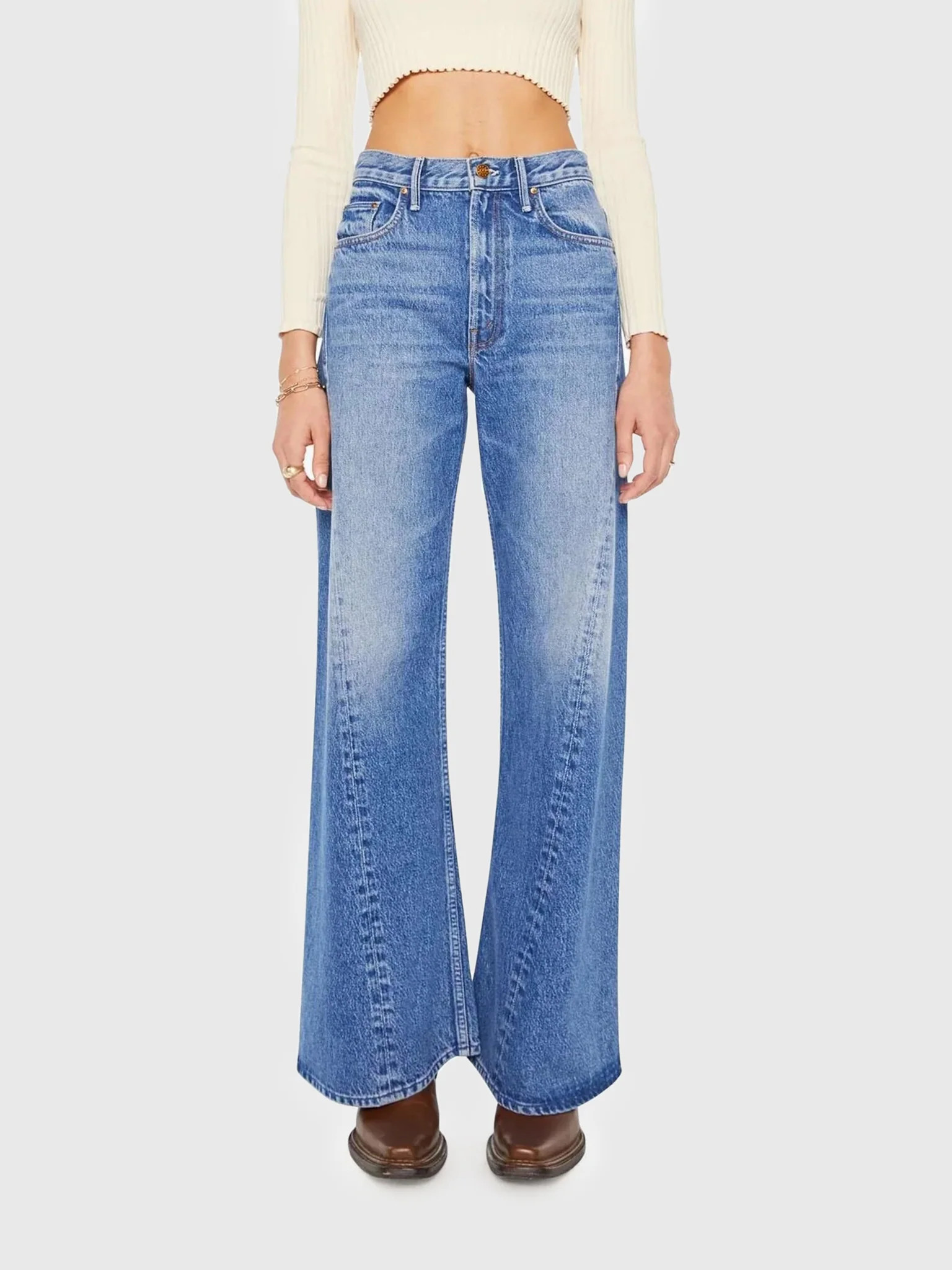 MOTHER
                      
                     Women's The Lemon Twist Sneak Jean | Saint Bernard