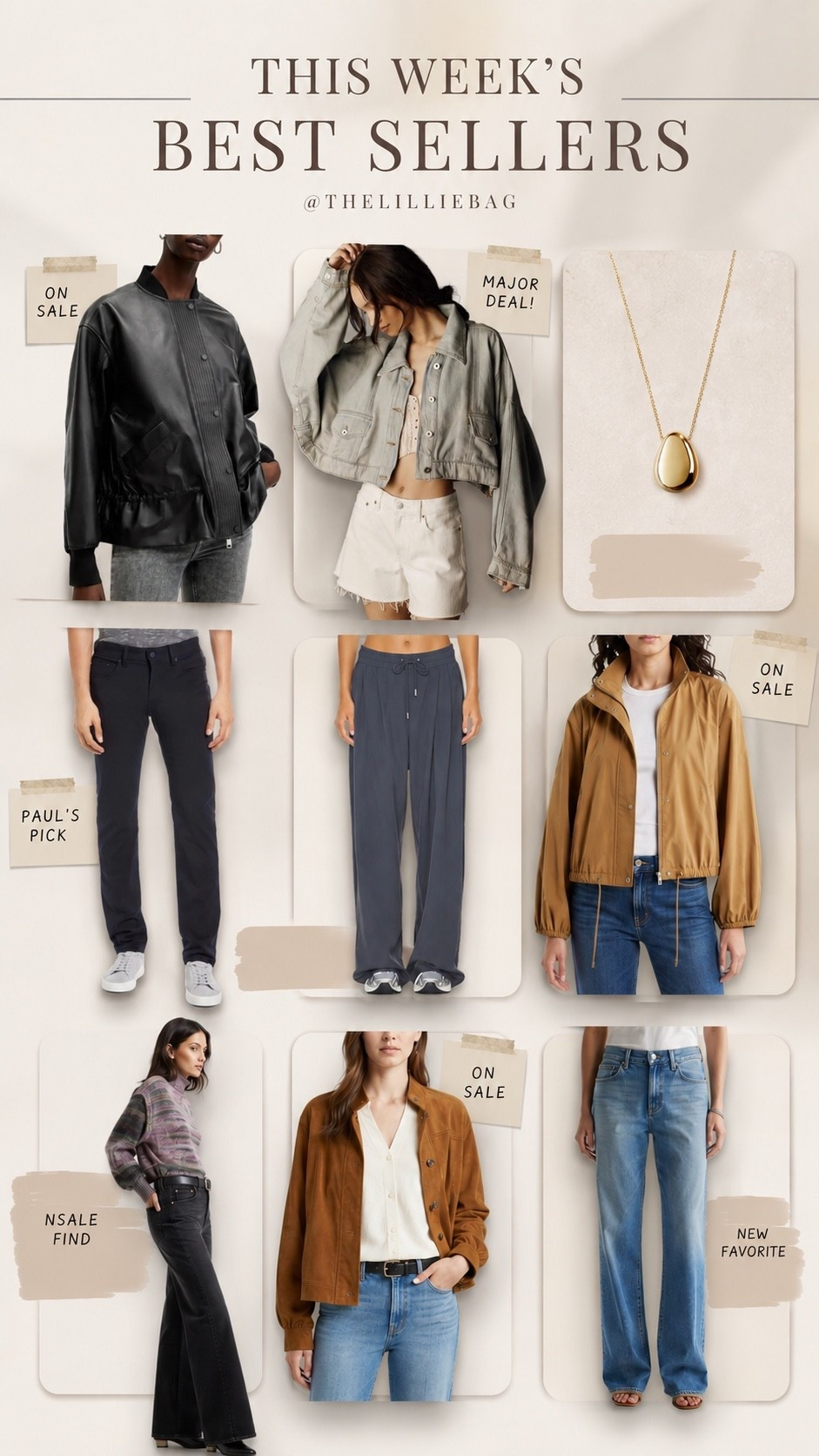 This week’s best sellers are in… and honestly, I can see why. 🤎 These were the pieces you all loved most—from sale jackets and denim to the viral joggers, Paul’s favorite men’s pants, and my current favorite jeans. If you’ve had your eye on any of these, don’t wait too long!

Everything is linked in my LTK. ✨

Best sellers. Weekly best sellers. Nordstrom Anniversary Sale. NSALE. Fall fashion. Women’s fashion. Men’s fashion. Neutral outfits. Fall jackets. Denim. Wide leg jeans. Joggers. Layering pieces. Sale finds.

#LTKootd #LTKSeasonal #LTKSaleAlert