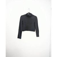 Black Turtleneck Crop Top Vintage Rollneck Xs Cropped | Etsy (US)