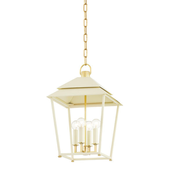 Natick 4-Light Small Aged Brass Lantern | Scout & Nimble