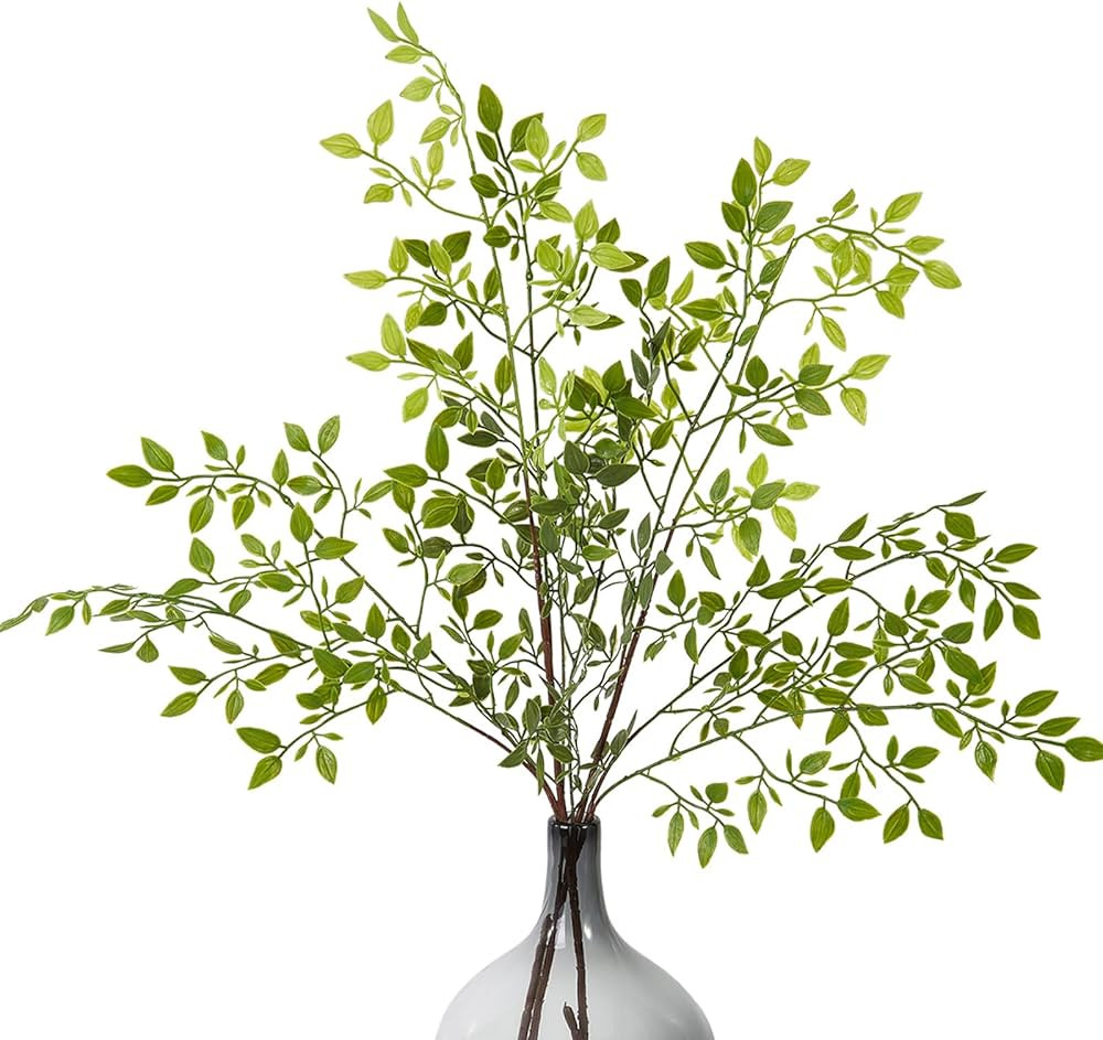 Lot de 6 branches de plantes artificielles de 91,4 cm pour vase, fausses tiges vertes Nandina lon... | Amazon (CA)