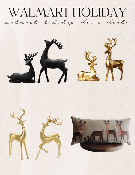Walmart holiday decor deals. Trending deer figurine holiday decor.

#LTKstyletip #LTKSeasonal #LTKHoliday