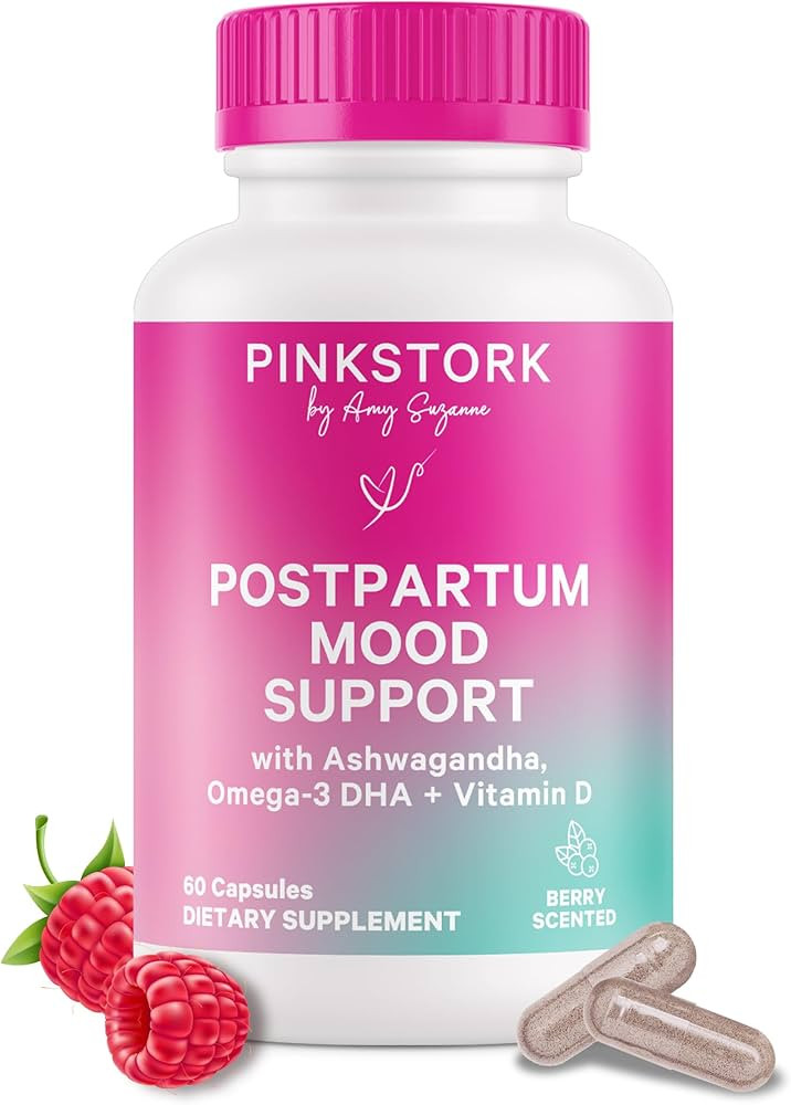 Pink Stork Postpartum Mood Support - Postnatal Hormone Balance for Women - Breastfeeding Friendly... | Amazon (US)