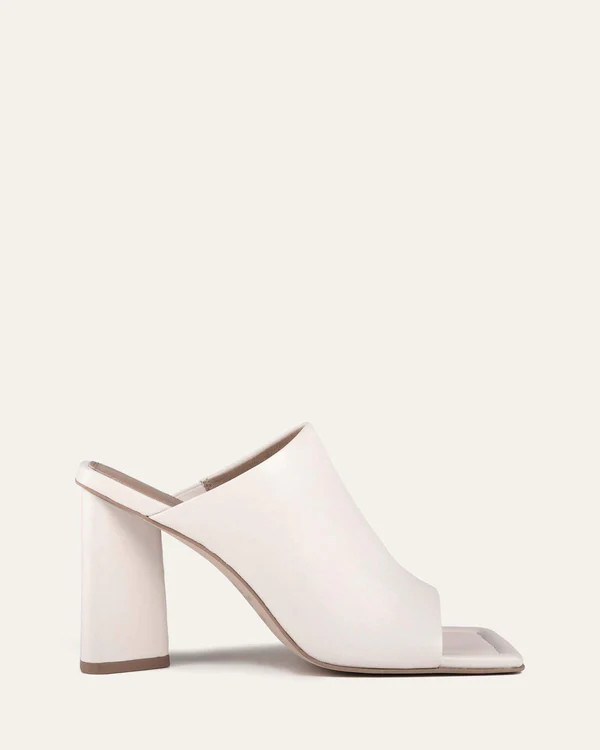 DANIELLE HIGH HEEL SANDALS OFF WHITE LEATHER | Jo Mercer (AU)