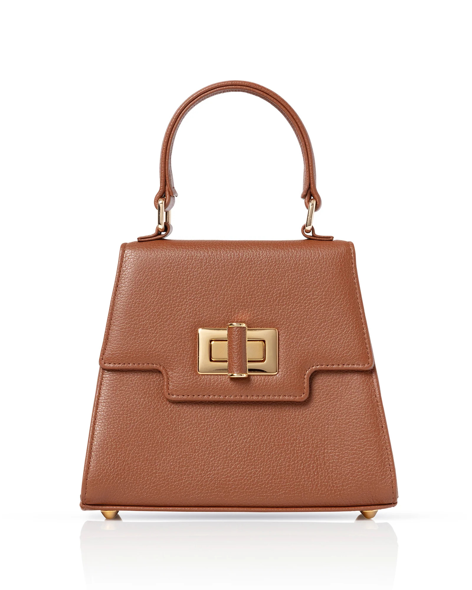 Mabel Tan Leather
			Bag | Emmy London