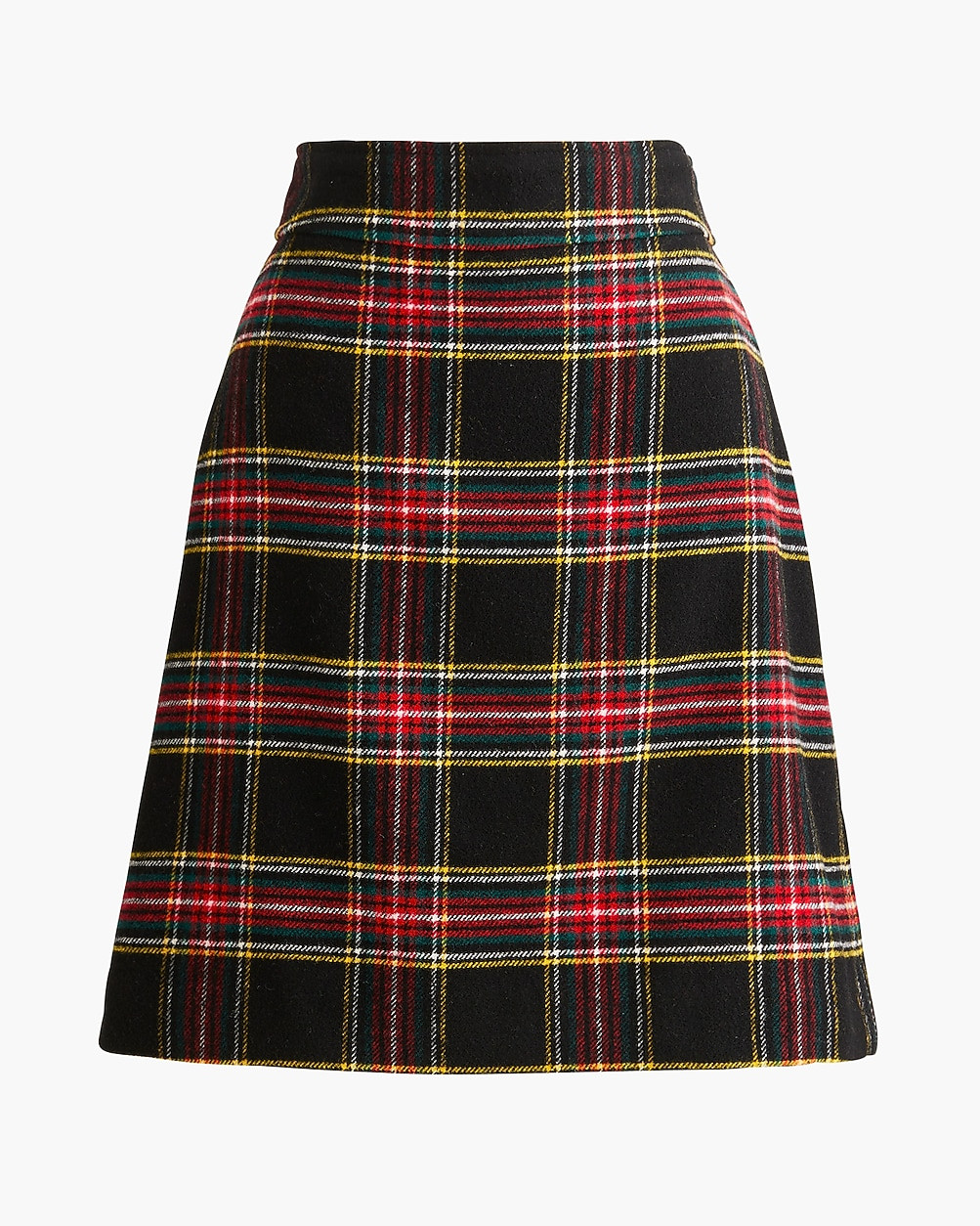 Plaid wool-blend A-line mini skirt | J.Crew Factory
