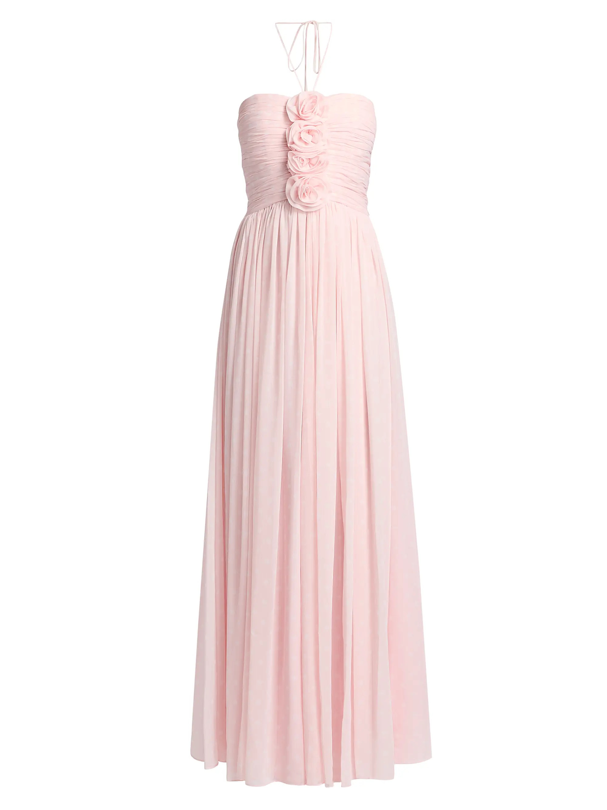 Rosette-Detail Polka Dot Gown | Saks Fifth Avenue