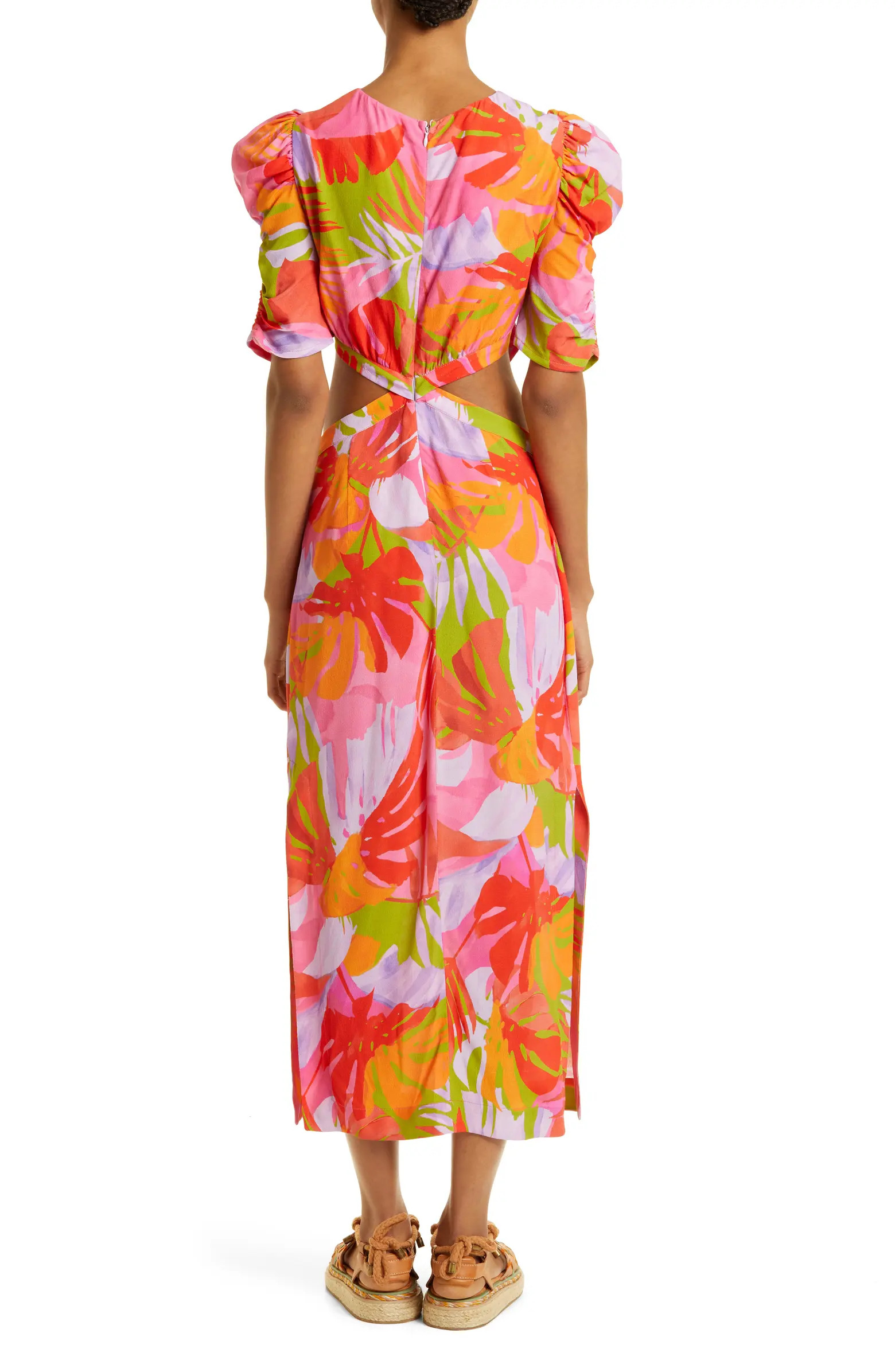 Colorful Leaves Midi Dress | Nordstrom