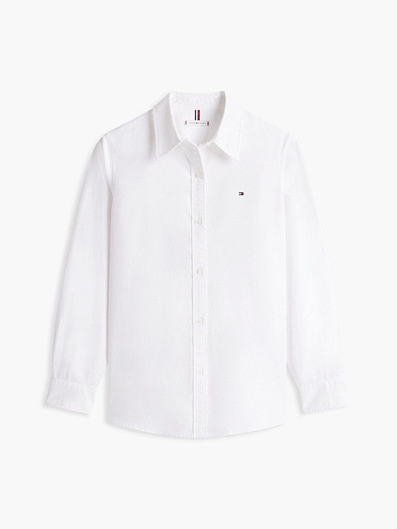 Relaxed Fit Flag Embroidery Oxford Shirt | Tommy Hilfiger UK