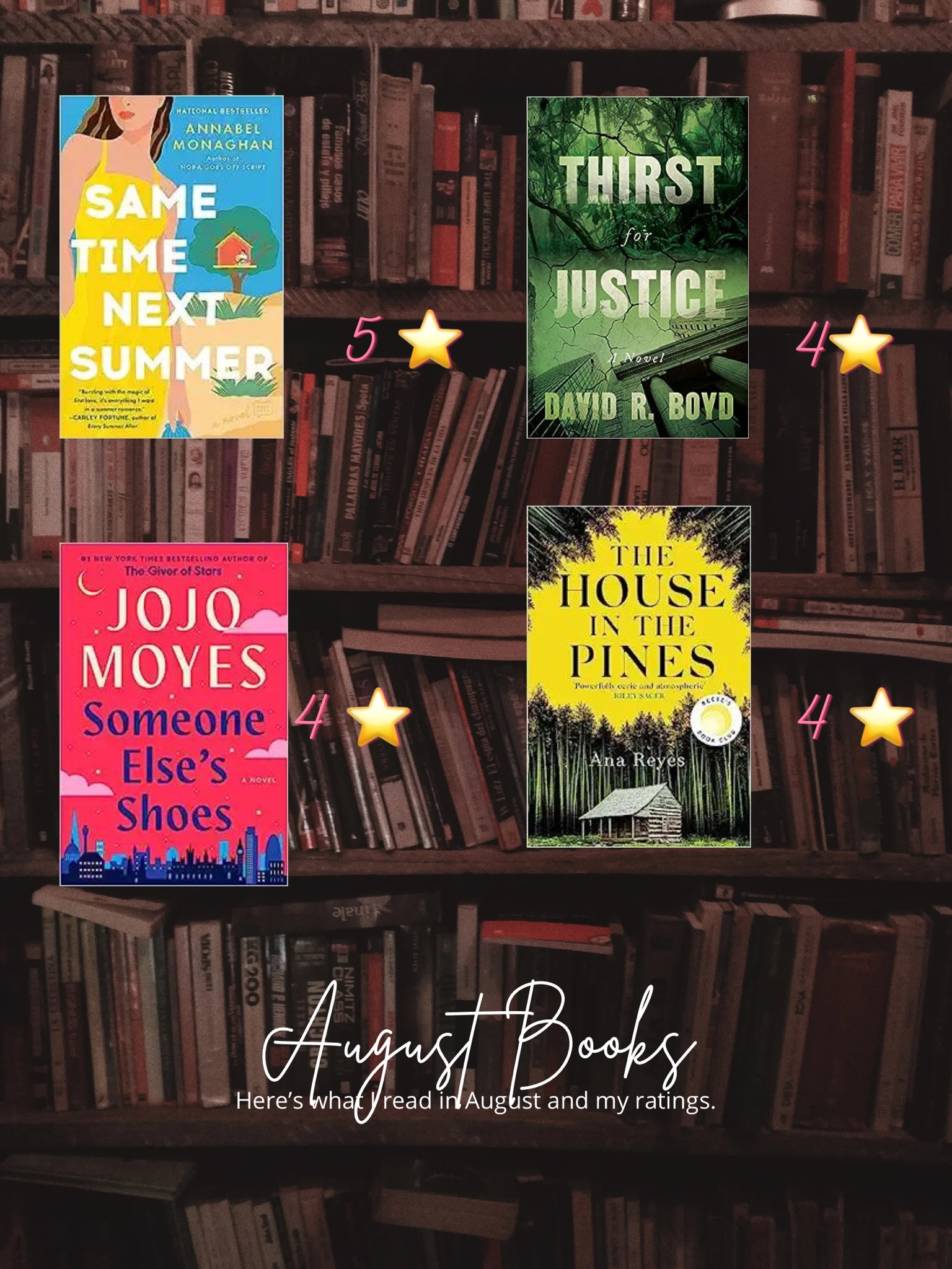 August’s booklist and ratings

#LTKover40 #LTKtravel #LTKsalealert