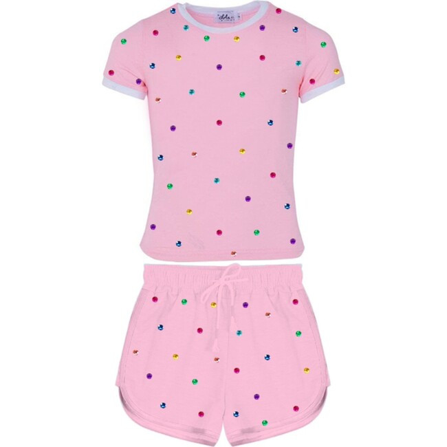 Pink Gem Short Set, Pink | Maisonette