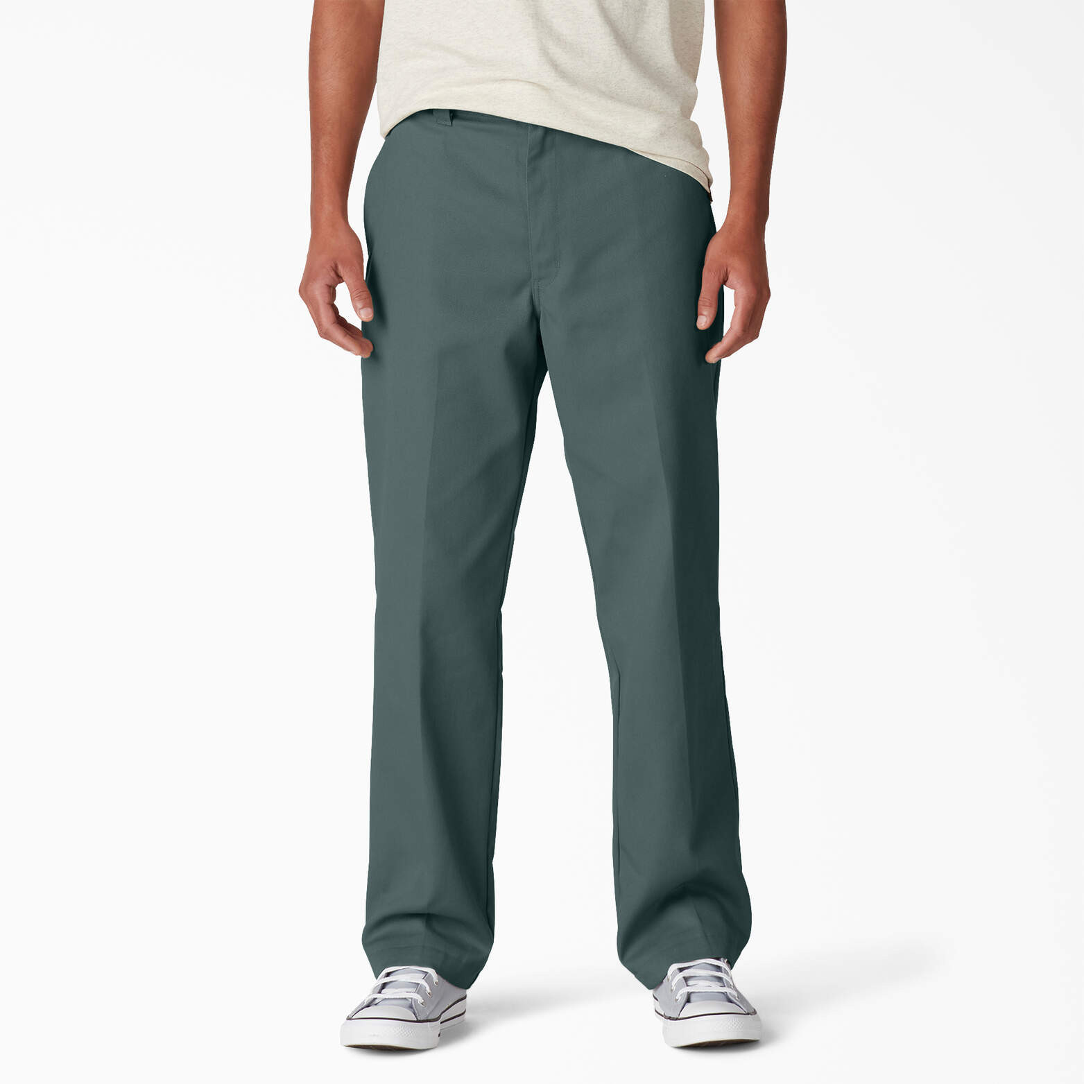 Dickies Men's Skateboarding Regular Fit Twill Pants in Lincoln Green size 33 x 32 | Dickies