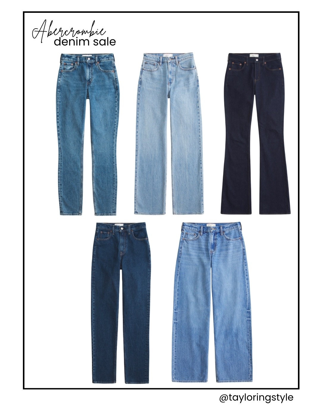 Some of my favorite jeans go on sale today!! 👖🦋💙 The absolute best, IMO. 

I’d say all of their denim fits TTS. I’m 5’2” and typically wear a size 25. 

Abercrombie, Abercrombie Denim Sale

#LTKFindsUnder100 #LTKStyleTip #LTKSaleAlert