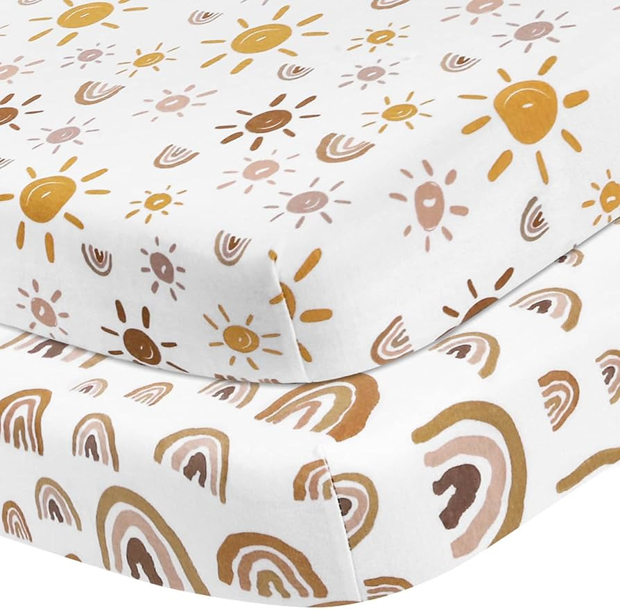 Babebay Pack N Play Sheets Fitted for Pack and Play Mattress and Mini Cribs, Jersey Knit Cotton f... | Amazon (US)