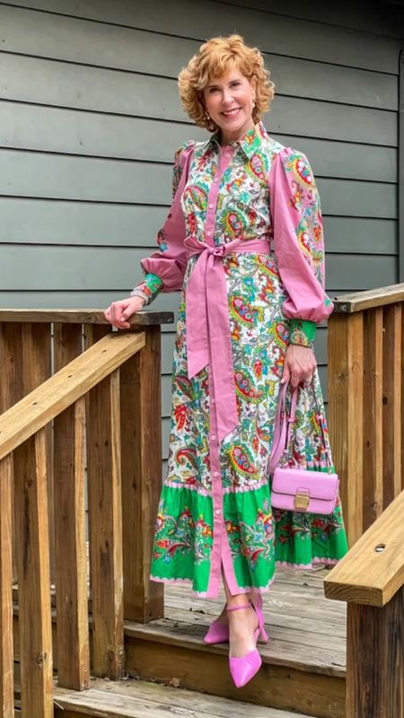 This is the summer outfit you’ve been looking for! This midi shirt dress treasures a hand-drawn print, puff sleeves, and a flirty hem ruffle. 

It fits TTS and its 100% cotton.  The flattering fit & flare shape is accented with a wide detachable tie and pockets.

#LTKVideo #LTKWorkwear #LTKStyleTip