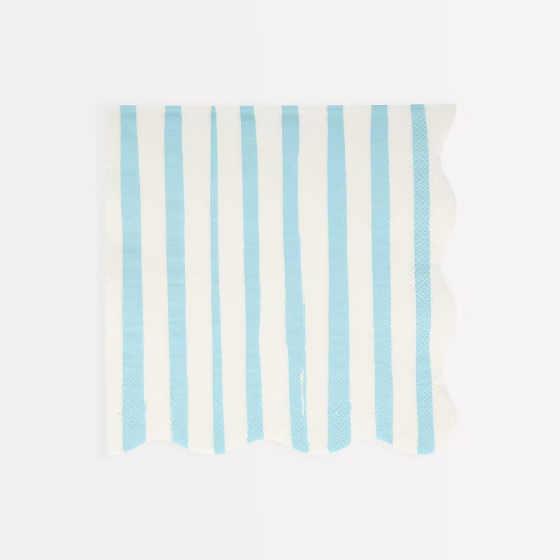Meri Meri Blue Stripe Large Napkins (Pack of 16) | Target
