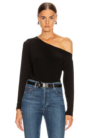 Long Sleeve Drop Shoulder Top | FWRD 
