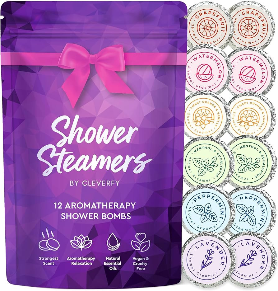 Cleverfy Shower Steamers Aromatherapy - Pack of 12 Shower Bombs with Essential Oils. Self Care St... | Amazon (US)