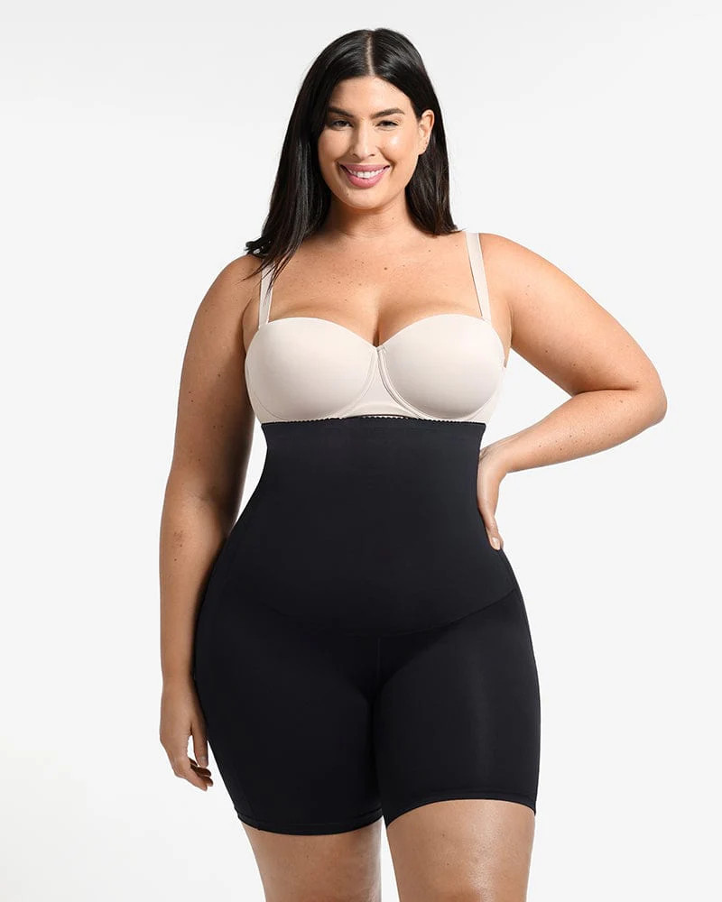 AirSlim® High Waisted Butt Lifter Shorts with 2 Steel Bones | Shapellx