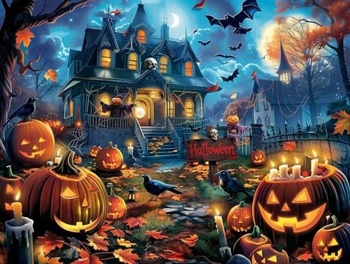 Nattork Jigsaw Puzzle 1000 Pieces for Adults, Halloween Haunted House,Challenging Adult Puzzles f... | Amazon (US)