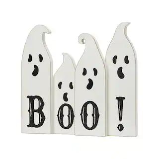 Glitzhome® 12" Ghost Halloween Wooden Table Decor | Michaels Stores