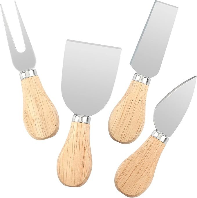 Amazon.com: Cheese Knife Set, 4 PCS Cheese Knives for Charcuterie Board Utensils, Cheese Knives S... | Amazon (US)