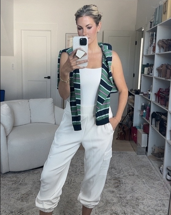 Running errands, coffee runs, or just living your everyday life—but make it elevated ✨ This athletic look is the definition of effortless style that still feels put together and on trend.

I’m obsessed with this Free People top—it’s one of those pieces you’ll reach for on repeat because you can style it SO many different ways. Paired it with a classic white bodysuit (a forever staple you truly can’t go wrong with) and these insanely comfortable white joggers that give you that clean, polished look without sacrificing comfort.

This is your sign that comfy and cute can absolutely coexist 🤍 Everything is easy, versatile, and perfect for busy days when you still want to look styled.

Shop the full look on my LTK—these are pieces you’ll wear on repeat all season 🙌 #LTKStyle #AthleisureWear #EverydayStyle #EffortlessOutfits #FreePeopleStyle

#LTKootd #LTKOver40 #LTKActive