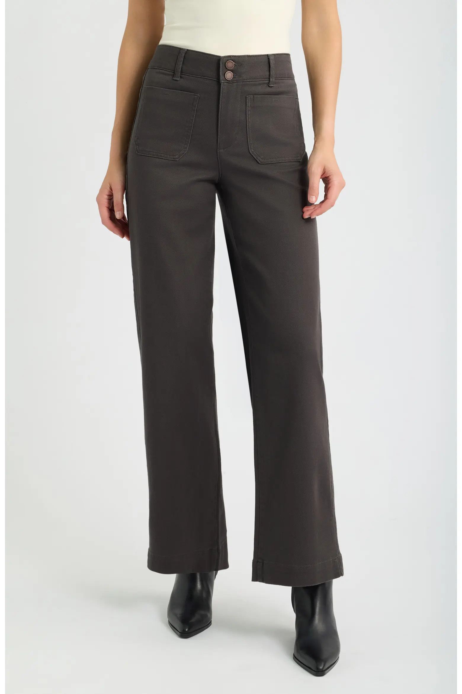 Wit & Wisdom Emma Patch Pocket High Waist Wide Leg Pants (Women) | Nordstrom | Nordstrom